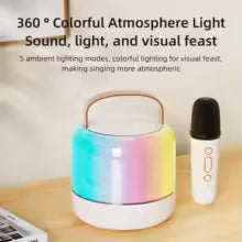 magnetic bluetooth 5.3 wireless speaker — mic & led karaoke mode