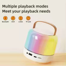magnetic bluetooth 5.3 wireless speaker — mic & led karaoke mode